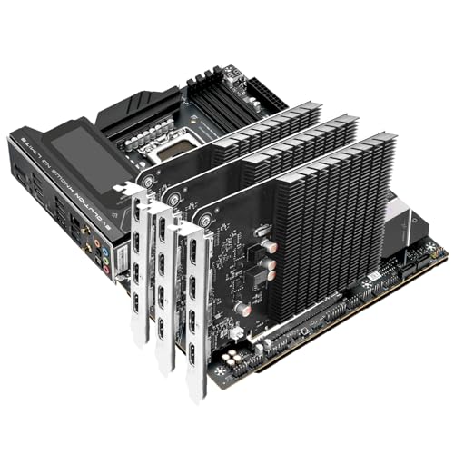 Image of maxsun GeForce GT 730 4GB Video Graphics Card GPU for Computer PC ITX Single Slot PCI Express 4xHDMI, 4K Quad Monitor Multi Screen