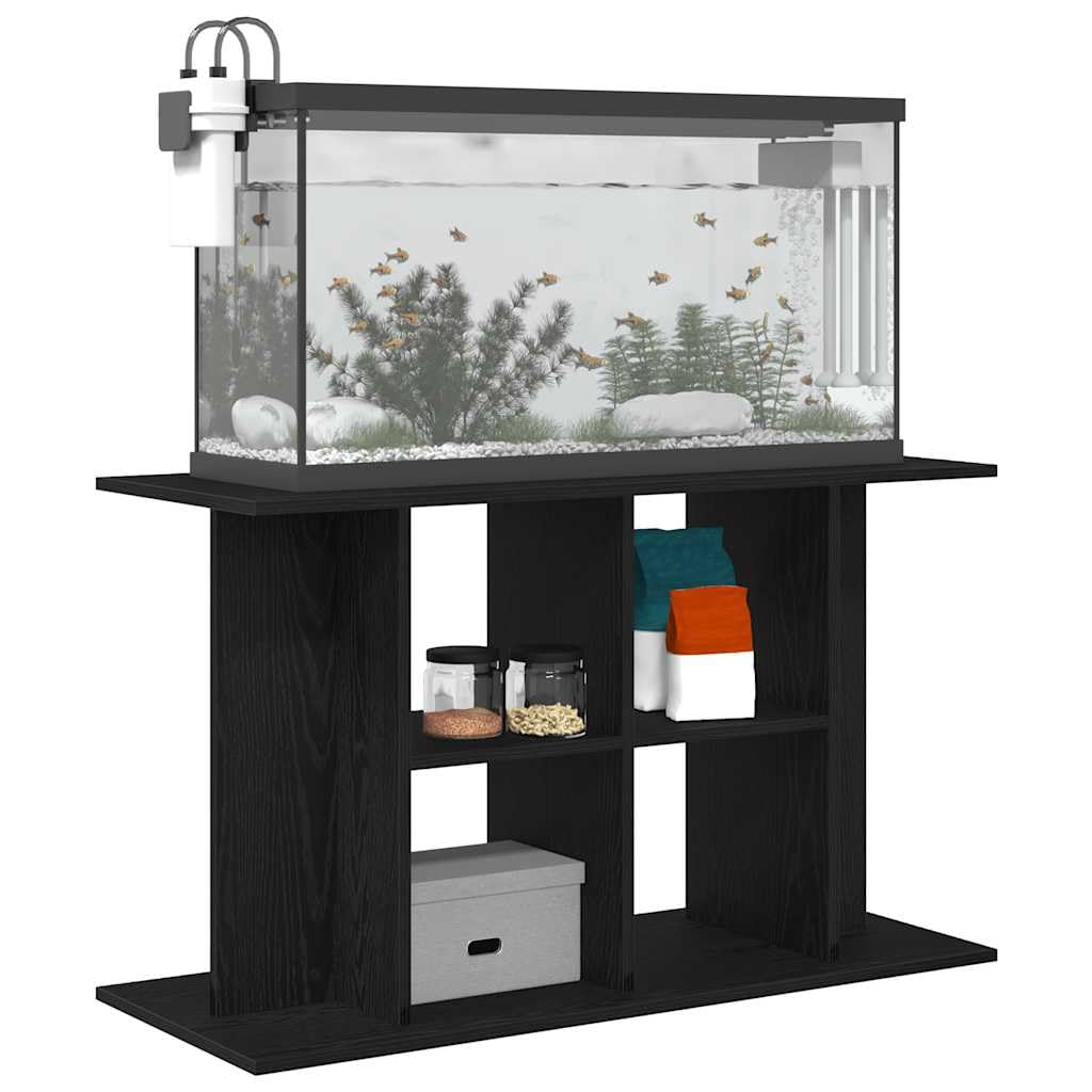 Solivagant Support d'aquarium Chêne Noir 100x40x60 cm Bois d'ingénierie,(18.95 KG)