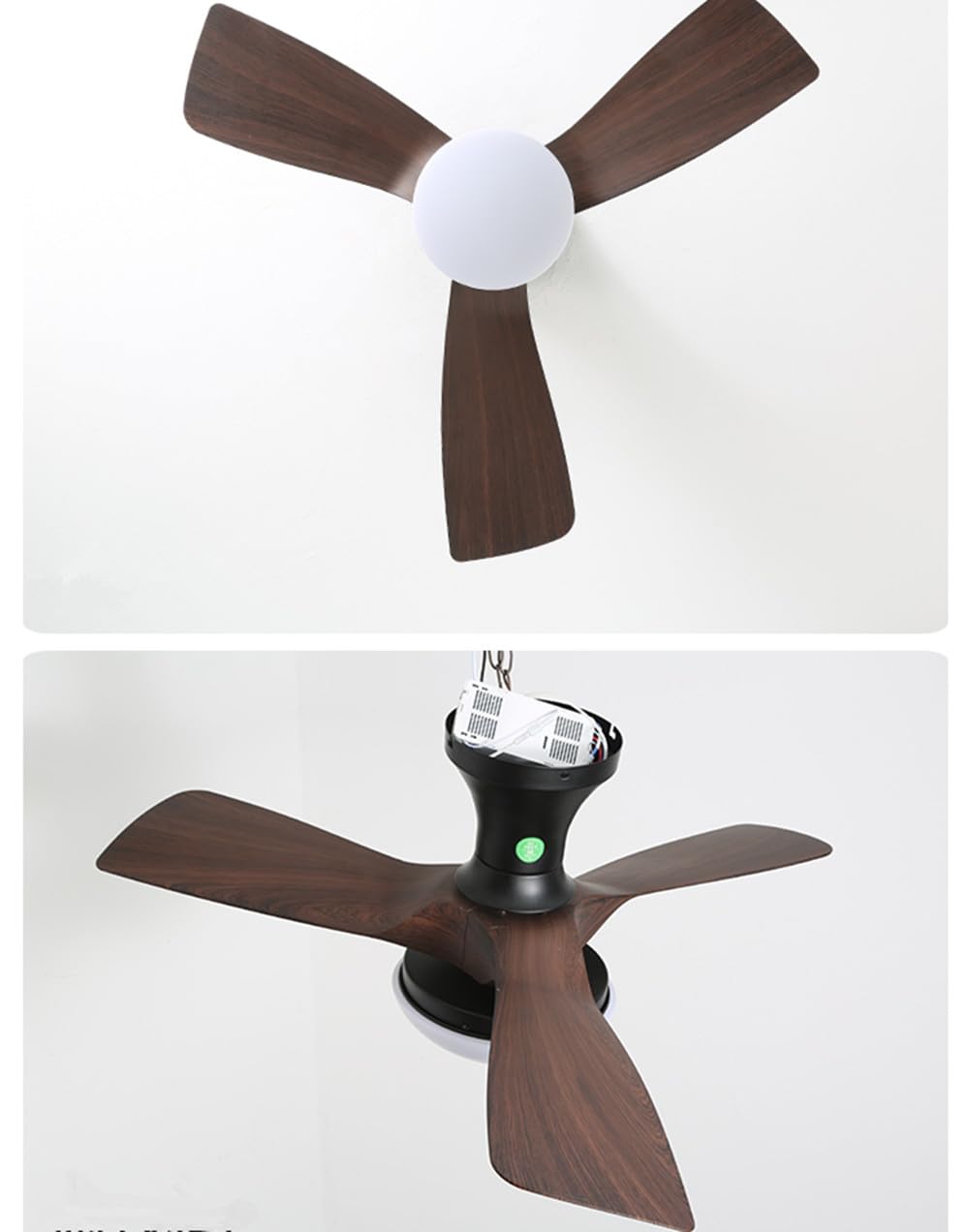 Nordic Modern Fan Light LED Prosty salon Restauracja Sypialnia Pokój dziecięcy Sufitowa elektryczna lampa wentylatora (Styl 21)