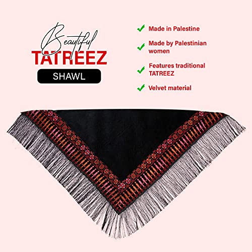 Palestinian Tatreez (Embroidery) Shawl made in Hebron4
