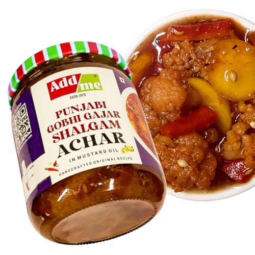 Image of Add me Sweet Mixed Pickle of Gobhi gajar Shalgam Pickles 1.2kg Punjabi Pickles. Sweet & Sour Mix achar of Carrot, Turnip & Cauliflower with Onion & Garlic 2 x 600gm achaar