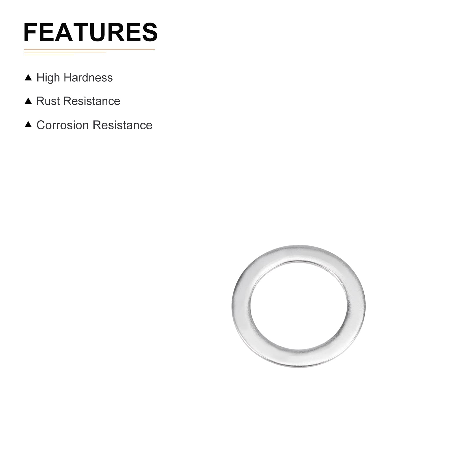 DTGN 16.5mmx22mmx0.8mm(IDxODxT) 304 Stainless Steel Flat Washers, 25Pack, Good for Industrial Machinery, Flat Ring Gaskets - Image 3