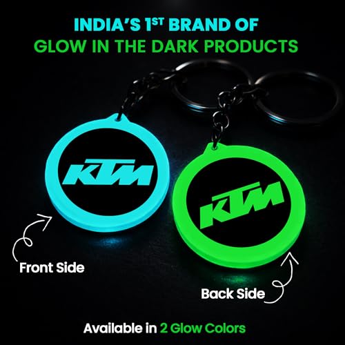 Image of Mi Glow Store Glow in Dark Keychain for Bike Men | Gift for Man | Bike Accessories | Charges in Light Glows in Dark | Key chain for Bike