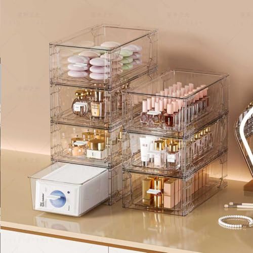 Image of clear Drawer-Type Plastic Storage Box Bins Organizer,Family First Aid Kits Medicine cabinet Box Organizer,Closet ,Shelf,Ointments, Adhesive Bandages,Cosmetics,Office Items (clear, ZZ6L)