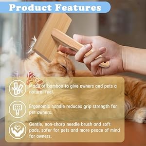   Dog-Brush-Pin-Brush-for-Dogs-Pet-Slicker-Brush-with-Bamboo-Handle-for-Dogs-and-Cats-Pin-Brush-for-Removing-Shedding-Tangles-and-Fluff