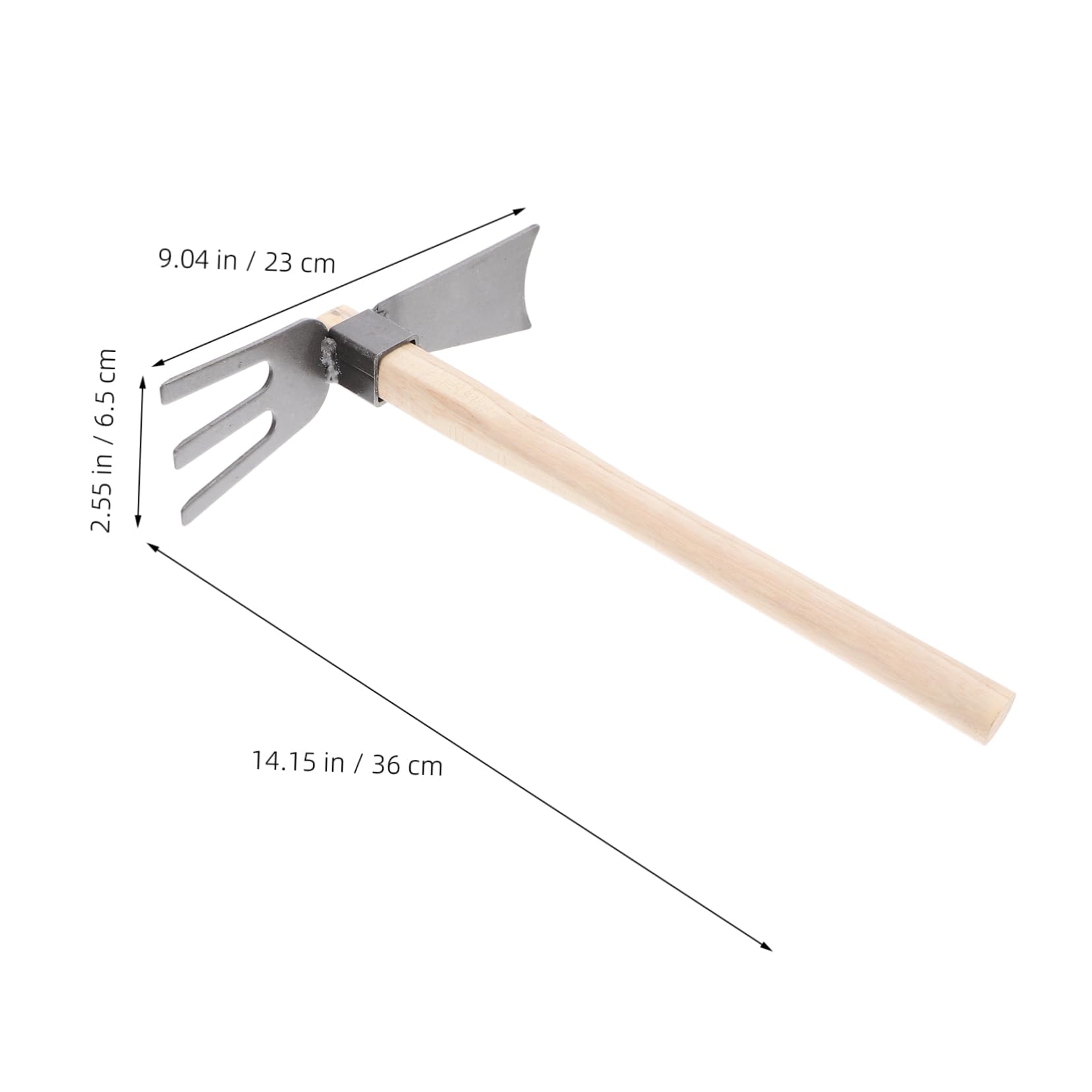 VICASKY Cultivators for Gardening Garden Hoe Sturdy Wooden Handle Metal Hoe Vegetable Flower Digging Gadget