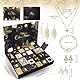 iZoeL Adventskalender Schmuck Frauen Teenager Mädchen 2024 Weihnachtskalender 24 tolle Mode Schmuckkalender Weihnachten Kalender Halskette Armband Ohrringe Brosche