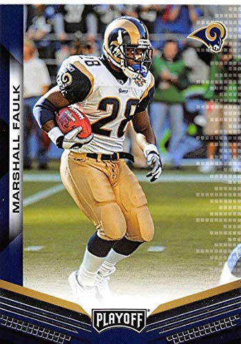 2019 Panini Playoff #197 Marshall Faulk St. Louis Rams Official NFL Football Trading Card in Raw (NM or Better) Condition