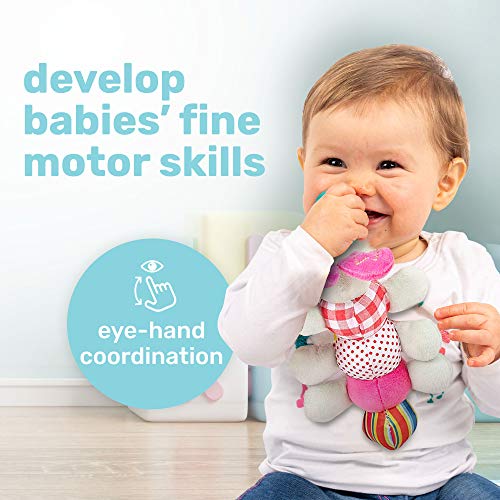 Image of Caterpillar Stuffed Animal Detachable Pacifier Holder, Latex-Free Soother with Stuffed Toy, Calming and Easy to Clean Baby Stuff, Newborn Pacifier- BabyLuv
