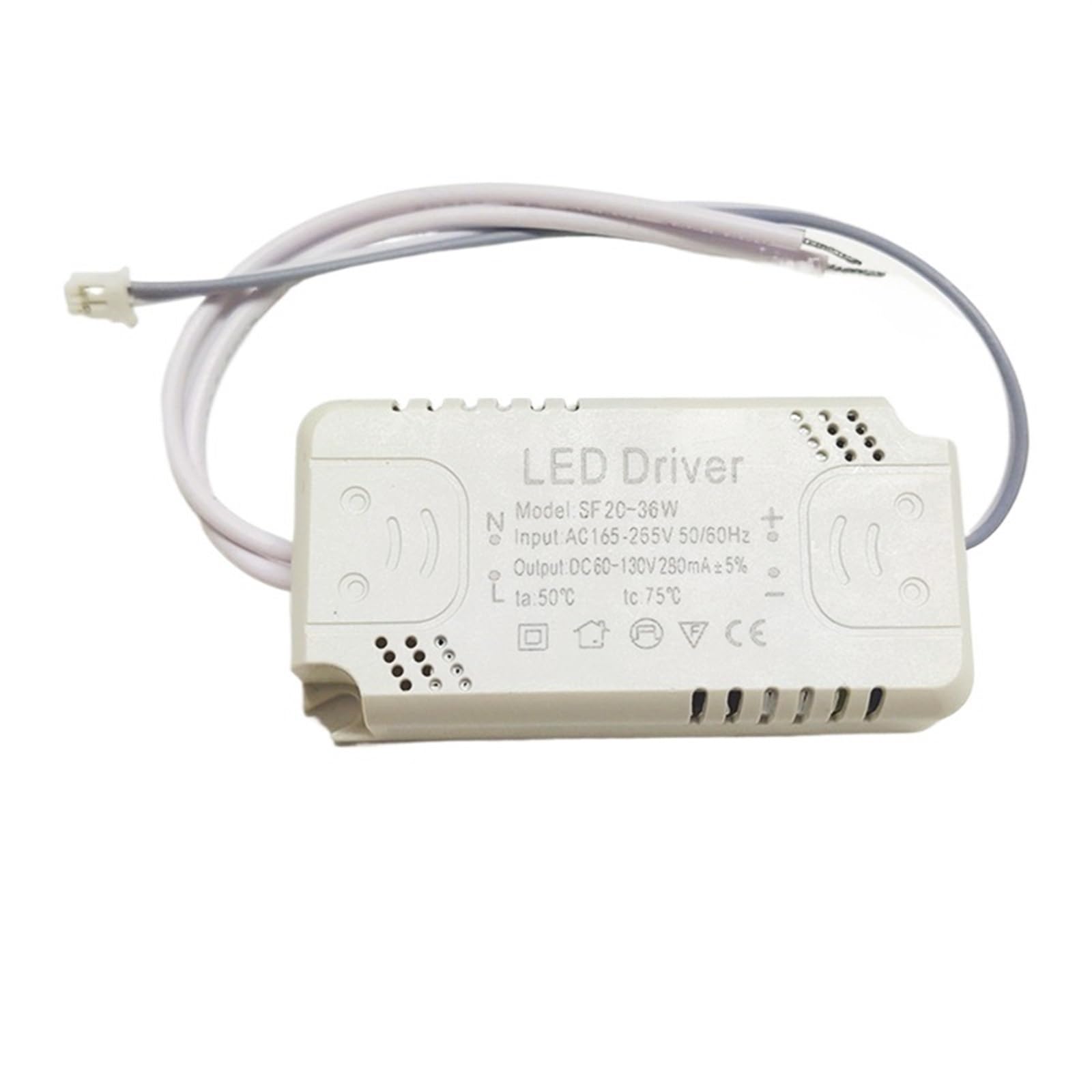 FCARUMIQP LED Driver Adapter for Lighting AC165-265V Non-Isolating for Ceiling Light Replacement 8-24W 30-50W 60-80W(20-36W)