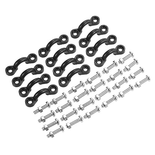 Montagem de canoa, Andoer 12 Nylon Bungee Deck Loops Amarre Almofadas 24 Parafusos Inoxidável com Lo