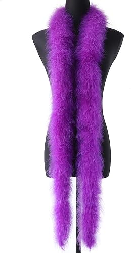 Miniatura 9 de Boa de plumas de marabú esponjosa de 2 yardas para manualidades, boda, fiesta, decoración de árbol de Navidad, 0.78 oz