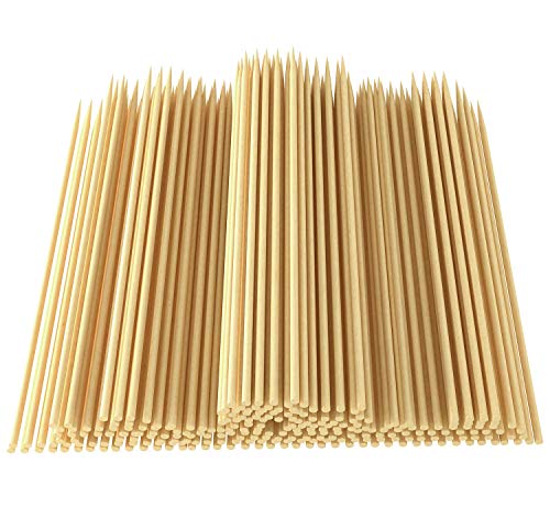 Easytle Natural Bamboo Skewers Sticks for BBQ, Appetizer, Vegetables, Cheese, Fruit, Corn and More Food, 200 Pcs (6 Inch)