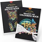 Marvin's Magic - Colouring Book & Sketch Pad Bundle - Animal Colouring Book - 36 Pages - Colouring Books for Children - Adult Colouring Books