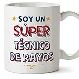MUGFFINS Tazas para TÉCNICO DE RAYOS hombre - En Español - Soy Súper - 11 oz / 330 ml - Regalo original y divertido