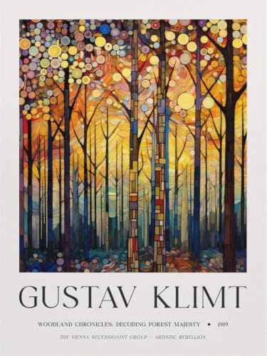 Affiche de Gustav Klimt Forêt 30x40cm pour décoration murale