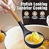Silicone Cooking Utensils Set - AVGPD Silicone Kitchen Utensils for Cooking Wooden Handles, 446°F Heat Resistant Kitchen Utensil Spatula Sets, Gadgets for Non-Stick Cookware BPA FREE (Navy Blue) #4
