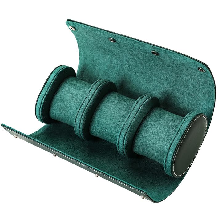 Boîte de rangement pour montres haut de gamme cuir vert