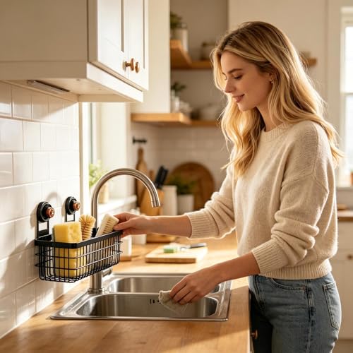 Support d'éponge à ventouse pour optimiser la cuisine et la douche - 4