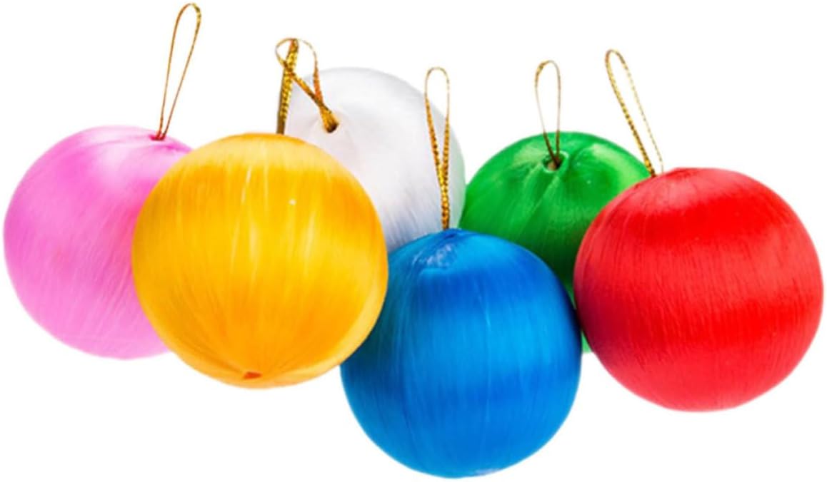 6pcs Christmas Pendant Xmas 6cm Foam Ball Decor for Store Office