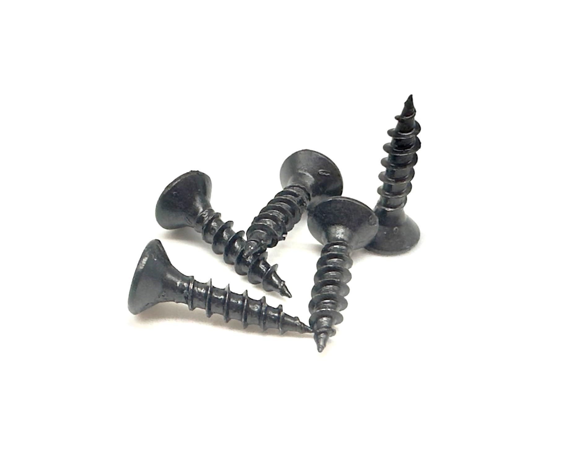200 Pcs Box of Black Wood Screws Double Countersunk Multi Purpose (3.5mm x 25mm) Organic Woodscrews - Image 2