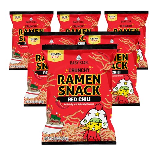 Baby Star Crunchy Ramen Snack Tiny (Red Chili)