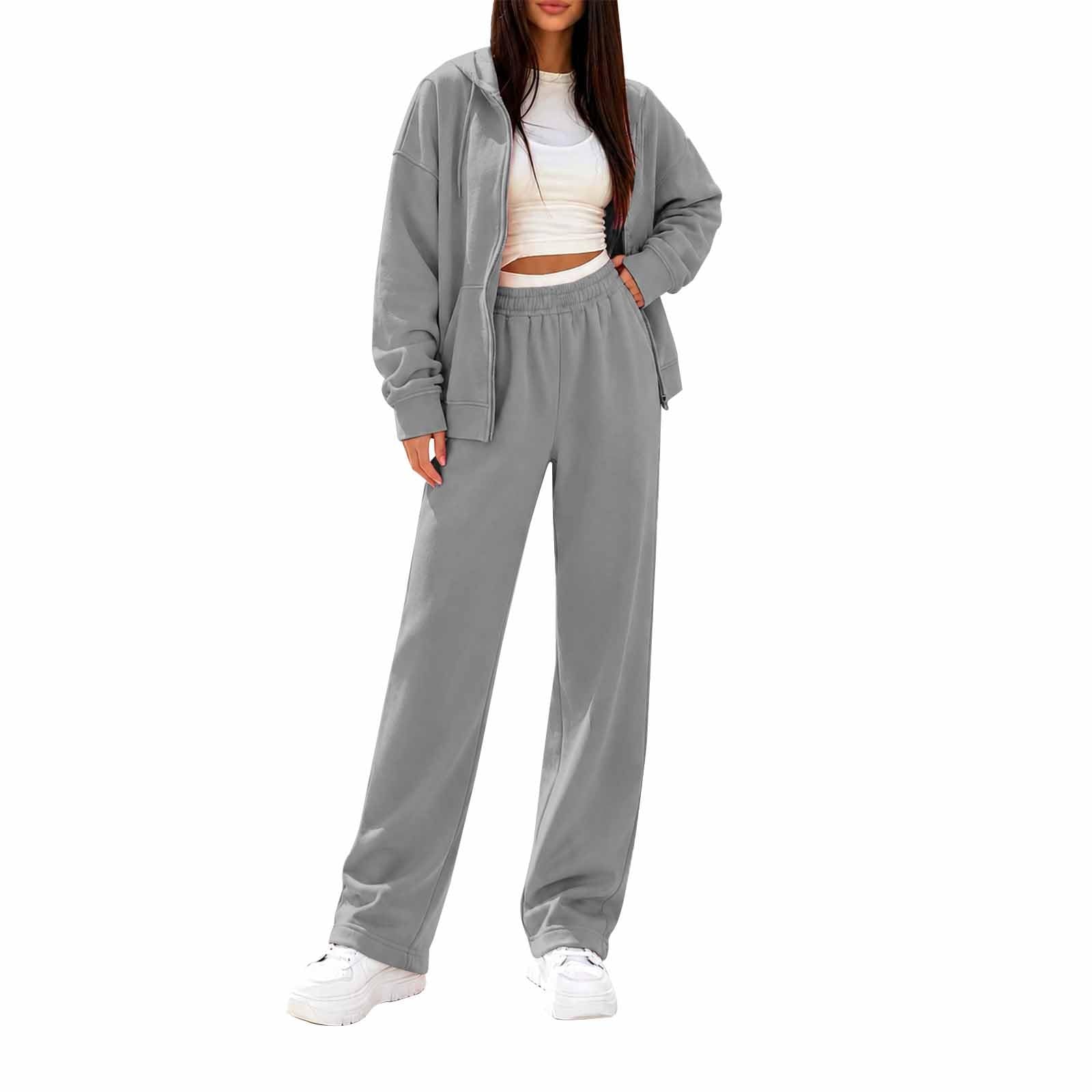 Chándal Mujer Baggy Los Angeles S-3XL, sudadera con capucha y cremallera