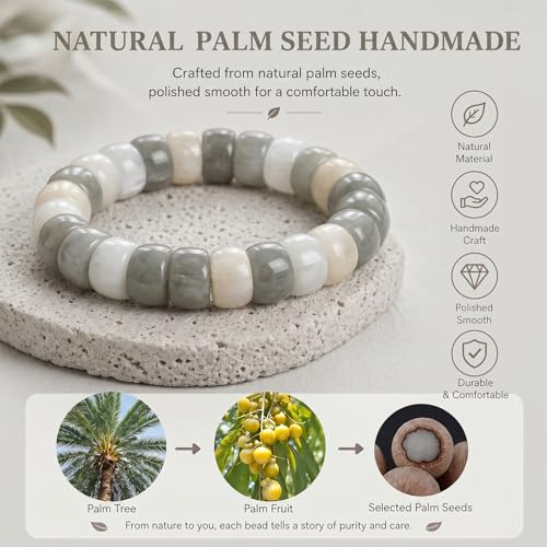 Image of Frodete Bodhi Fidget Bracelet Seed Stretch Anxiety Relief Healing Jewelry