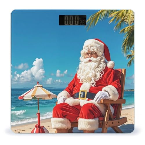 Báscula Digital de Baño Inteligente Santa Claus At Beach miniatura 1