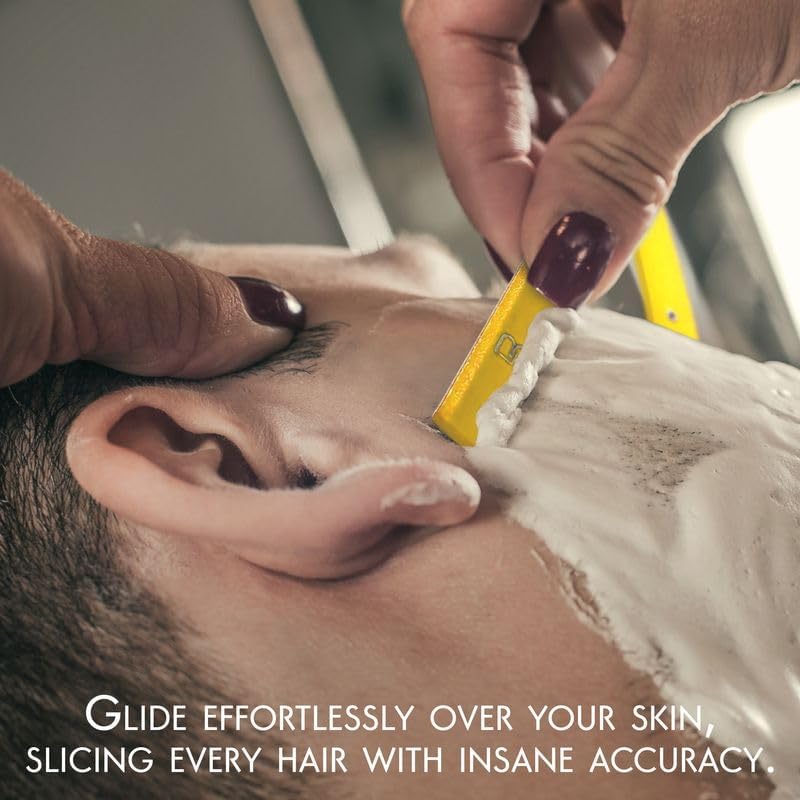 Image of L3 - Level 3 Straight Razor Holder - Excellent Grip and Control - Precision Shaving Control - Level Three Straight Razor Holder (Yellow)