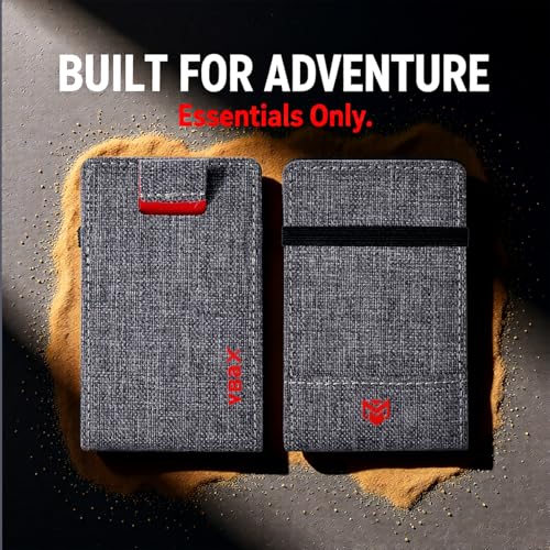 Image of RFID Minimalist Slim Wallet for Men and Women, Holds Up to 12 Cards, Cash, Key Thin and Lightweight Credit Card Holder, Grey Ballistic Nylon