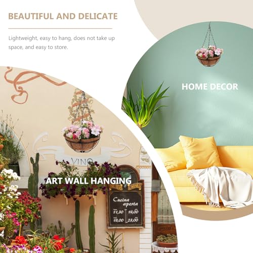 Peonías artificiales colgantes de tela para decorar bodas y terrazas exteriores 8