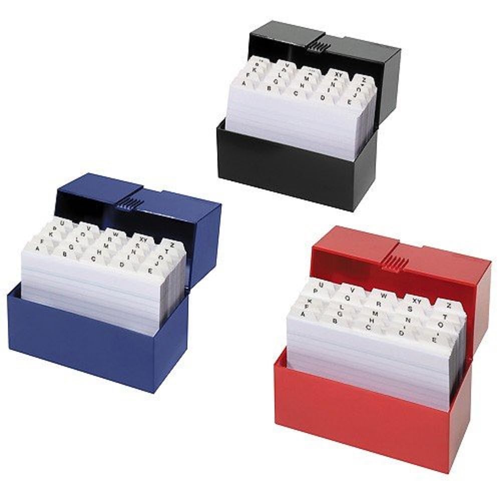 Boîte à fiches A6 herlitz avec 100 fiches blanches