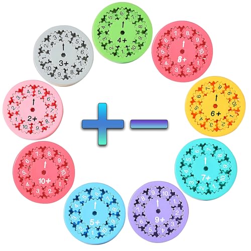 Math Fidget Spinners,are Educational Spinning Educational Toys Designed for Mathematical Operations. They are Suitable for Students in Grades 1 to 3 to Practice Addition and Subtraction 9PCS
