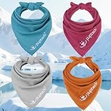 PUPTECK Dog Cooling Bandana for Hot Summer, 4 Pack Spring Cat Pet Scarf Instant Cooling Towels, Ice Neck Cooler Wraps for Small Medium Large Dogs