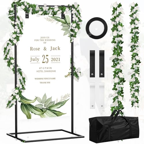 Catálogo de Caballetes con asiento favoritos de las personas. 49 Soporte de letrero de bienvenida de boda, soporte ajustable para letrero de boda, soporte de caballete resistente para exhibición de carteles y carteles