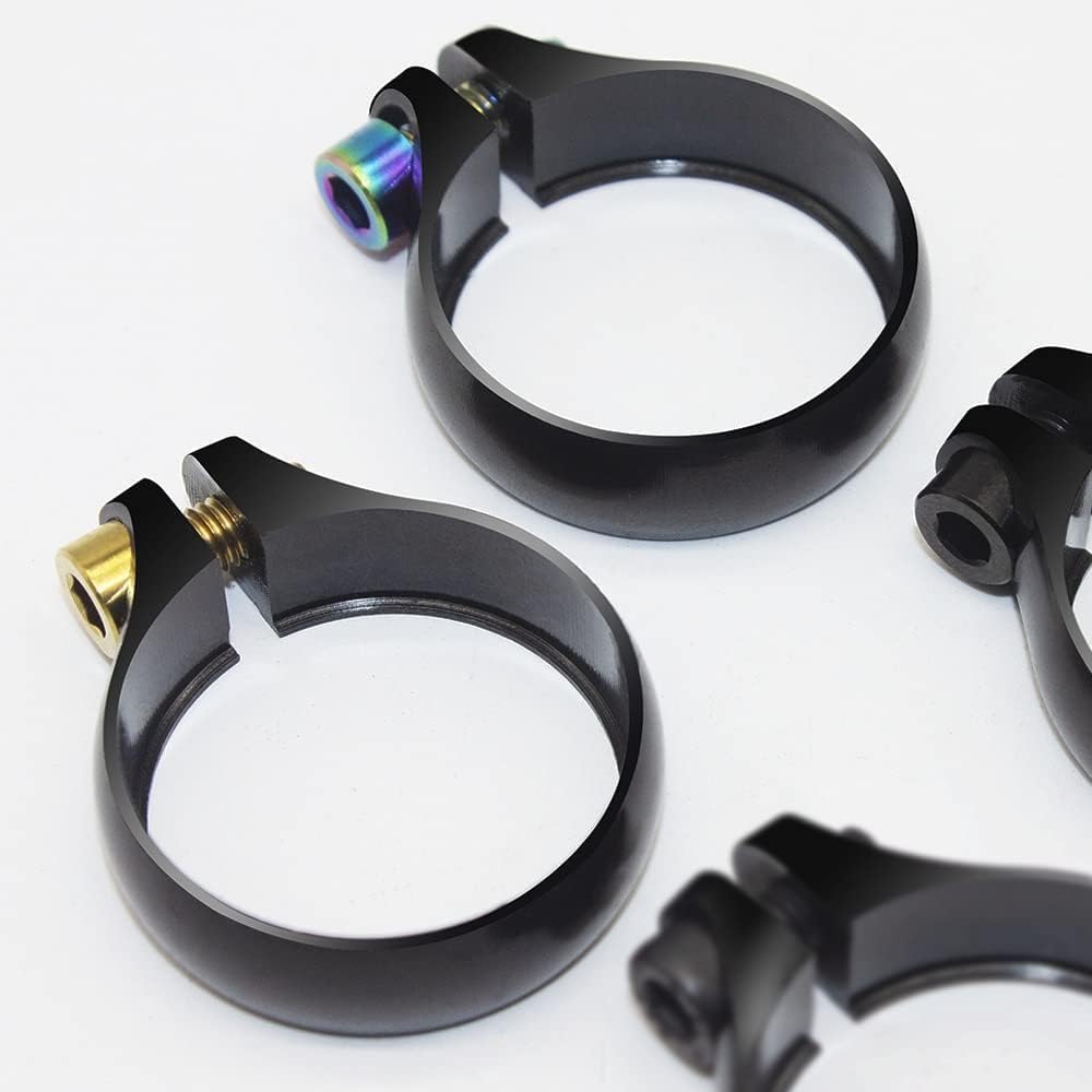 Bike Seatpost Clamp, Bike Seat Post Clamp Road Bicycle Seat Post Clamp Super Light Titanium Alloy Saddle MTB Bike For 27.2/31.8/31.6/34.9mm Seatpost Clamps Seat Clamp(Purple)