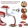 Metal Meat Grinder Attachment for KitchenAid Stand Mixer, Meat Grinder for Kitchen Aid Includes 4 Grinding Plates, 3 Sausage Stuffer Tubes, 2 Grinding Blades, Food Grinder Attachment for KitchenAid