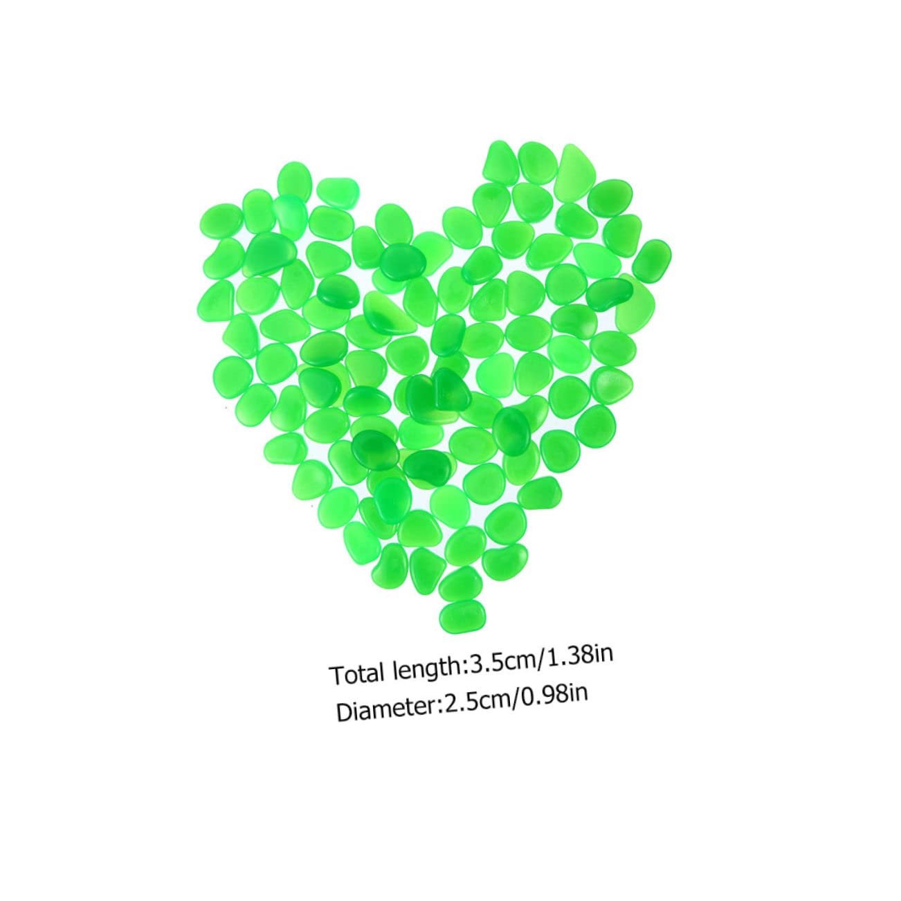 Yardenfun 200pcs Luminous Stone Decorative Pebbles for Betta Fish Tank Decorations