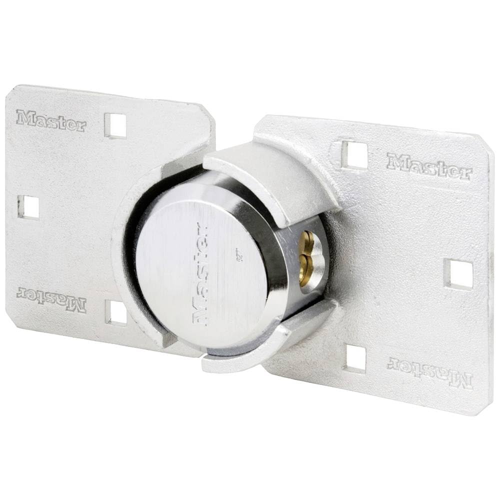 Master Lock 736EURD Luccheto y Cerniera, Antifurto Auto Chiavi, Adatto para Proteggere Furgoni, Camion Cancelli e Distributori Automatici, Argento