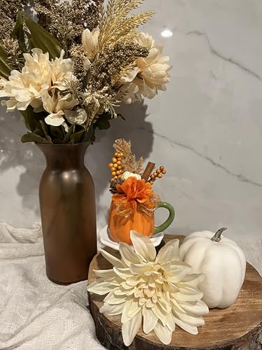 Charming Mini Pumpkin Mug with Faux Whipped Cream for Fall Farmhouse Decor – Perfect for Tier Trays and Autumn Home Accents - Image 2