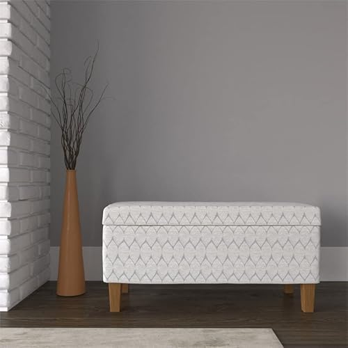 Homepop Textured Large Decorative Storage Bench, Gray And Brown, 36 X 16 X 18 Inches #TOP1