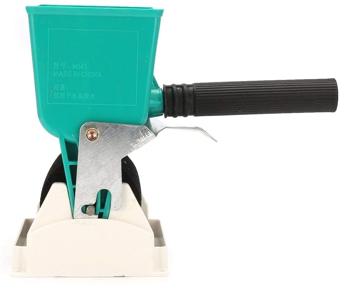 Spatola portatile per colla per falegnameria con supporto e interruttore di controllo del flusso rullo applicatore colla fai da te per falegname (6")