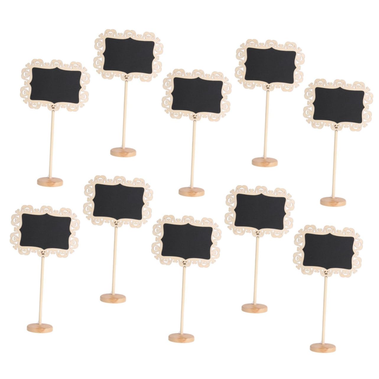 Operitacx 5 Sätze Write Board Bescherung Zeichenheft Notizzettel Decor Ort Heimbüro Hochzeit Mini-tafelschilder Erste Brettdekoration Tafeldekor Diy-tafel Heimdekoration Hölzern 10 Stück * 5