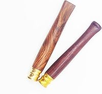 Vista 1 de Juego de 2 portacigarrillos de madera con interfaz de metal, hecho a mano de madera natural, portátil, reutilizable, regular