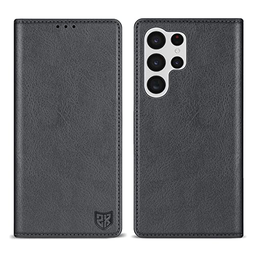 Image of ZZXX Samsung Galaxy S22 Ultra 5G Cellular Phone Case, Grey Wallet with RFID Blocking, 3 Card Slots, Magnetic Leather Flip Protective Cover, 6.8 inch