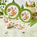 Imagen de Vajilla Animales del Bosque Cumpleaños Infantil Set para 12 Personas