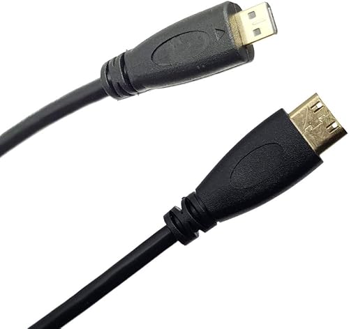 Miniatura 5 de Seadream Paquete de 2 cables adaptadores de conector micro HDMI tipo D macho a mini HDMI tipo C macho (1 pie 2 unidades)