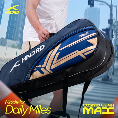 Image of Hundred CosmoGear Max Kit Bag with Dual Climate-Control Compartments | Dedicated Shoe Pocket | Ergonomic Back Straps|for Professional Play |Ideal for Men & Women (Black /Royal Blue)