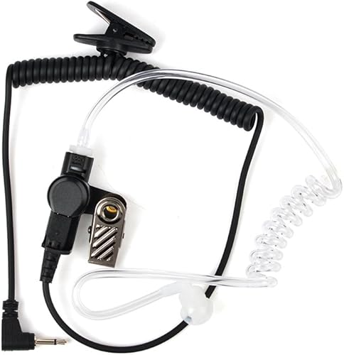Miniatura 6 de HYS Auricular de tubo acústico de vigilancia con receptorescucha de 0.098 in con 1 par de auriculares medianos para radios bidireccionales,